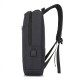 Laptop Bag Backpack Pure Color Business Casual Backpack USB Charging Travel Shoulders Bag