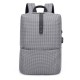 Grid Backpack Laptop Computer Bag Schoolbag Shoulders Storage Bag USB Charging with Headphone Jack for 15.6 inch Notebook Grid Backpack Laptop Computer Bag Schoolbag Shoulders Storage Bag USB Charging with Headphone Jack for 15.6 inch Notebook