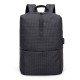 Grid Backpack Laptop Computer Bag Schoolbag Shoulders Storage Bag USB Charging with Headphone Jack for 15.6 inch Notebook Grid Backpack Laptop Computer Bag Schoolbag Shoulders Storage Bag USB Charging with Headphone Jack for 15.6 inch Notebook