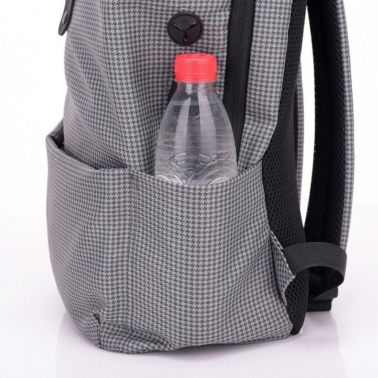 Grid Backpack Laptop Computer Bag Schoolbag Shoulders Storage Bag USB Charging with Headphone Jack for 15.6 inch Notebook Grid Backpack Laptop Computer Bag Schoolbag Shoulders Storage Bag USB Charging with Headphone Jack for 15.6 inch Notebook