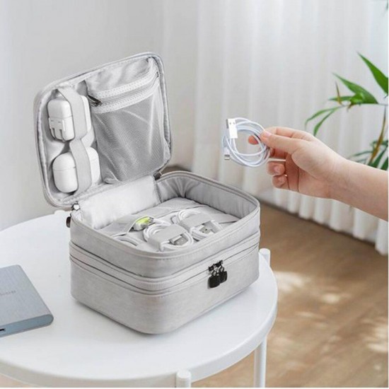 Single Double Layer Travel Digital Storage Bag Case for Data Cable Electronic Mobile Power Headset USB Flash Storage Single Double Layer Travel Digital Storage Bag Case for Data Cable Electronic Mobile Power Headset USB Flash Storage