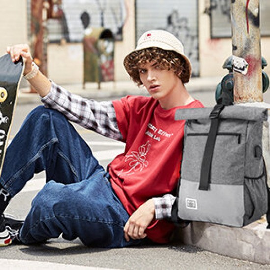 Laptop Backpack Men & Women Roll Top Waterproof Hiking Backpack Schoolbag with Laptop Compartment 20 L to 30 L for School University Business Travel Laptop Backpack Men & Women Roll Top Waterproof Hiking Backpack Schoolbag with Laptop Compartment 20 L to 30 L for School University Business Travel