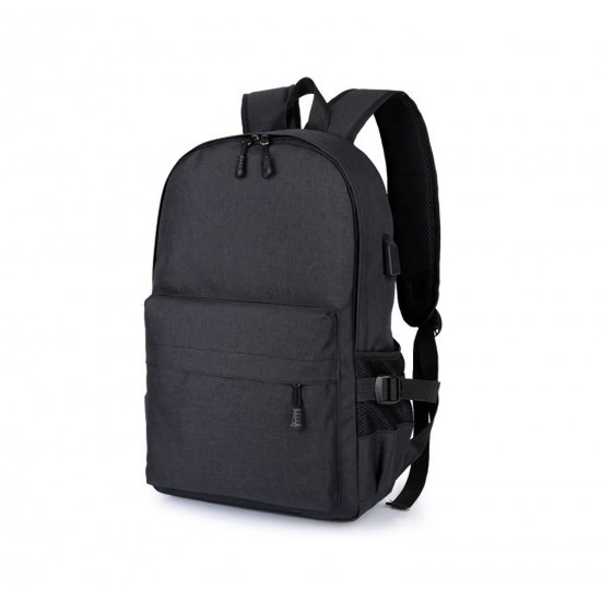 Laptop Bag Canvas with USB Charging Port School Travel Business Backpack Unisex