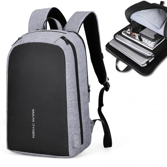 MR6971 Casual Fit 15.6 Inch Laptop Backpack Multifunction USB Recharging Bag Large Capacity Travel Fashion Bag