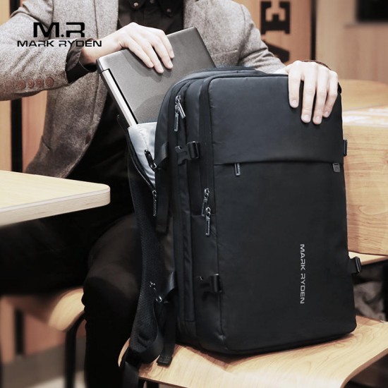 MR8057 Expandable Anti-theft Backpack Fit 17 inch Men's Business Backpack Waterproof Large Capacity Travel Laptop Bag