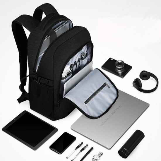 MR9191 MultifunctionUSB Charging 15.6 inch Laptop Backpack Two-layer Large Capacity Student Bag