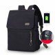 15.6 inch USB Chargering Backpack 20-35L Large Capacity Simple Causal Waterproof Fashion Canvas Laptop Bag