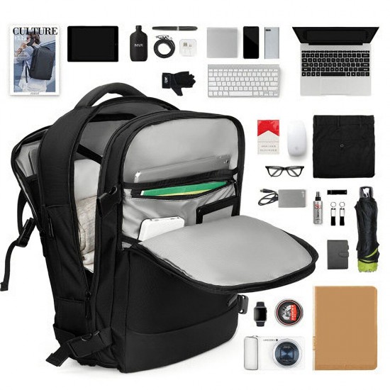 Backpack Laptop Bag Oxford Cloth with USB Charging Large Capacity Men's Business Tavel Laptop Bag