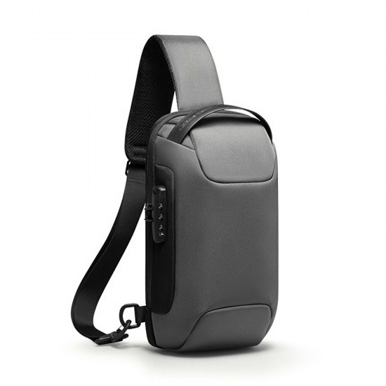 MR7116 Anti-theft Chest Bag Crossbody Bag Business Bag USB Charging Men Handbag Travel Storage Bag