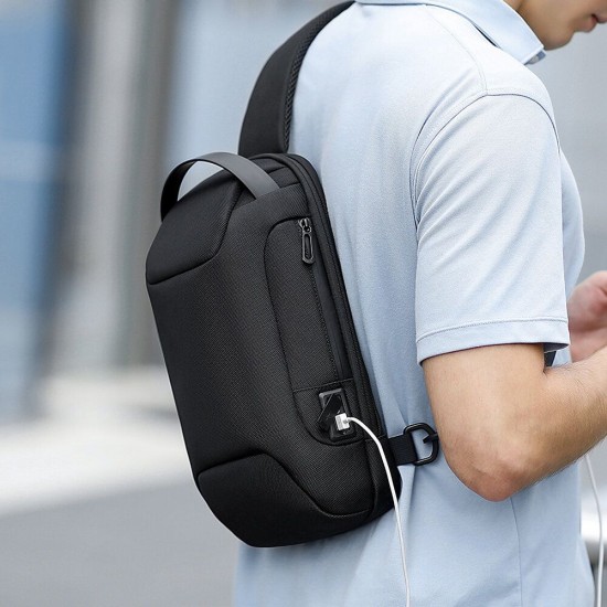 MR7116 Anti-theft Chest Bag Crossbody Bag Business Bag USB Charging Men Handbag Travel Storage Bag MR7116 Anti-theft Chest Bag Crossbody Bag Business Bag USB Charging Men Handbag Travel Storage Bag