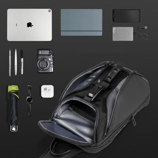 MR7369 Anti-theft Chest Bag Crossbody Bag Business Bag Men Handbag Waterproof Travel Storage Bag