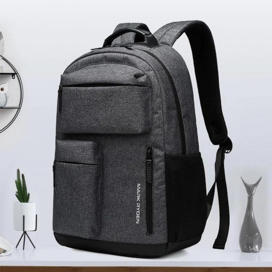 MR9188 15.6 Inch Laptop Backpack USB Charging Single layer Laptop Bag Mens Shoulder Bag Business Casual Travel Backpack