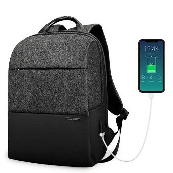 Men Laptop Bag Backpack Large Capacity Waterproof Schoolbag with USB Charging Male Anti-thief Bag 15.6 Notebook