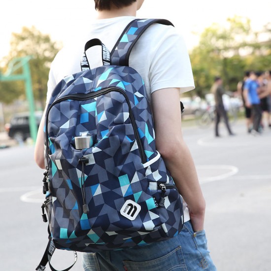 USB Backpack Student Water Repellen Nylon Backpack Men Material Escolar Quality Brand 17 inch Laptop Bag School Backpack