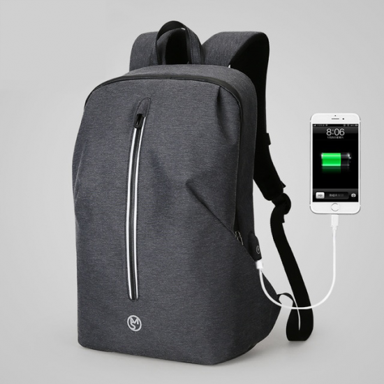 MS_147 15 Inch Laptop Backpack USB Charging Anti-thief Laptop Bag Mens Shoulder Bag Business Casual Travel Backpack