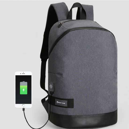 MS_210 15.6 Inch Laptop Backpack USB Charging Anti-thief Laptop Bag Mens Shoulder Bag Business Casual Travel Backpack