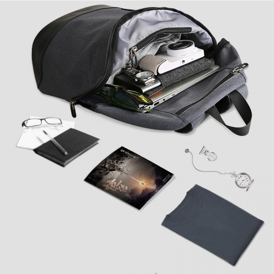 MS_210 15.6 Inch Laptop Backpack USB Charging Anti-thief Laptop Bag Mens Shoulder Bag Business Casual Travel Backpack