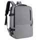 1804 Business Men's Backpack Laptop Bag Shoulders Storage Travel Outdoor Bag with USB Waterproof Schoolbag