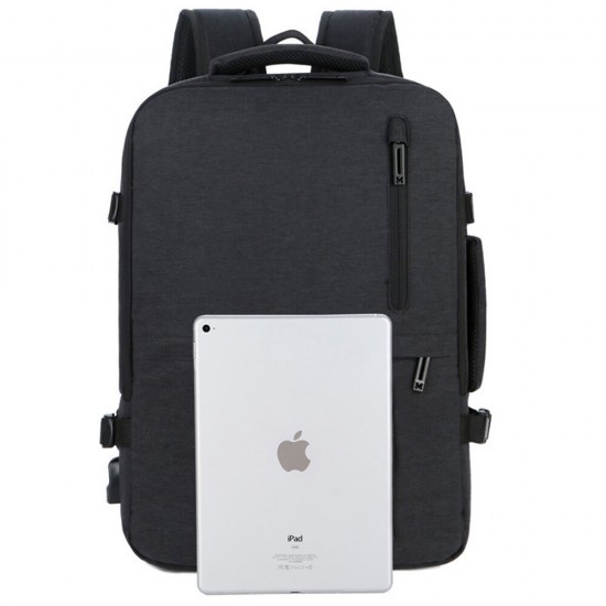 1804 Business Men's Backpack Laptop Bag Shoulders Storage Travel Outdoor Bag with USB Waterproof Schoolbag