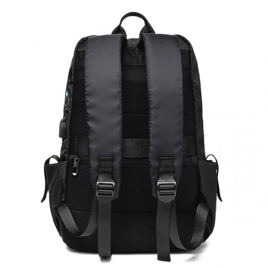 Casual Simple Outdoor Sports Travel Backpack USB Charging Laptop Bag Student School Bag for 15.6 inches Laptops iPads