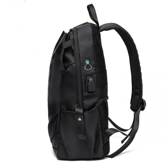 Casual Simple Outdoor Sports Travel Backpack USB Charging Laptop Bag Student School Bag for 15.6 inches Laptops iPads