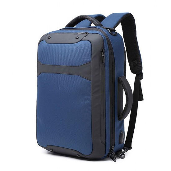 9307 Business Backpack Laptop Bag Single Shoulders Portable Storage Bag with USB Waterproof Anti-theft Men Schoolbag Student