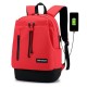 Oxford Backpack Laptop Bag with USB Charging Port Student School Bag Fashion Shoulder Bag for 15.6 inch Notebook