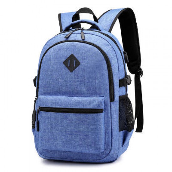 Oxford Cloth Backpack USB Charging Anti-theft Simple Casual Men's Laptop Bag Oxford Cloth Backpack USB Charging Anti-theft Simple Casual Men's Laptop Bag