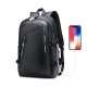 PU Leather Backpack Laptop Bag Shoulder Bag with USB Charging Waterproof Travel Storage Bag for 17 inch Notebook