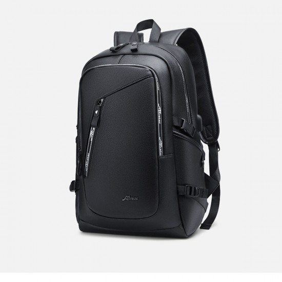 PU Leather Backpack Laptop Bag Shoulder Bag with USB Charging Waterproof Travel Storage Bag for 17 inch Notebook PU Leather Backpack Laptop Bag Shoulder Bag with USB Charging Waterproof Travel Storage Bag for 17 inch Notebook