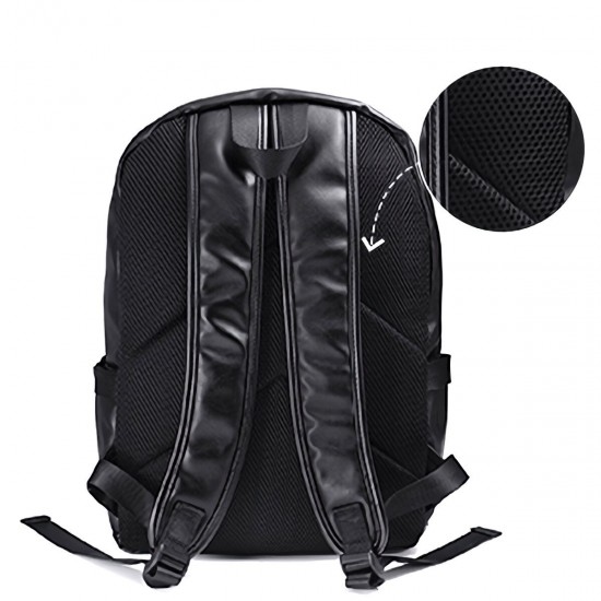 PU Leather Backpack Laptop Bag Shoulders Storage Bag Men's Vintage Schoolbag Student Satchel Rucksack for 15.6inch Notebook PU Leather Backpack Laptop Bag Shoulders Storage Bag Men's Vintage Schoolbag Student Satchel Rucksack for 15.6inch Notebook