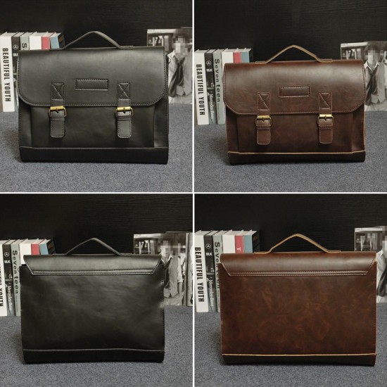 Retro Men Bag PU Leather Men Handbags Casual Business Laptop Bag Messenger Bags Office Bag