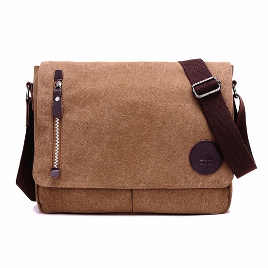 Retro Men Canvas Cross-body Shoulder Bags Laptop Messenger Vintage Travel School Bag