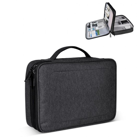 SM02 Nylon Digital Storage Bag Electronic Accessories Travel Organizer Bag Waterproof Portable Data Cable Organizer