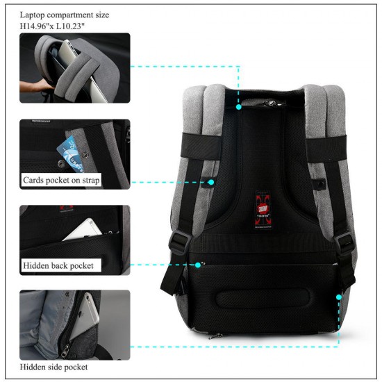 15.6 inch Anti-theft Laptop Bag with Rain Cover Casual Hard Shell Business Unisex Backpack 15.6 inch Anti-theft Laptop Bag with Rain Cover Casual Hard Shell Business Unisex Backpack