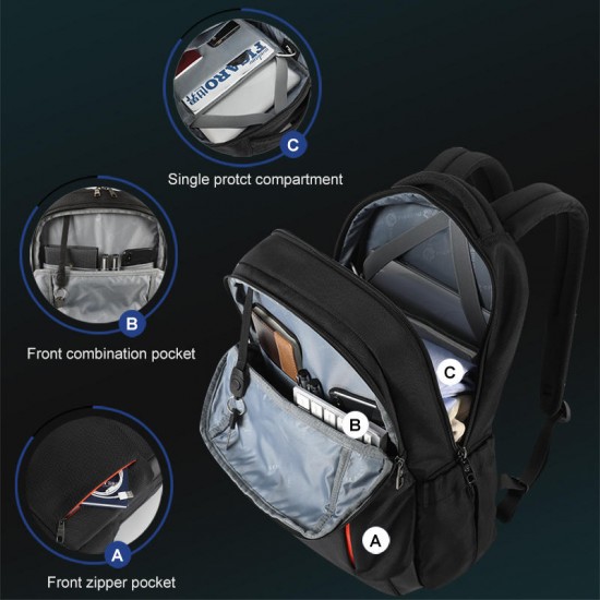 15.6 inch Laptop Backpack Anti-Theft Zipper with USB Charging Unisex Waterproof Laptop Bag 15.6 inch Laptop Backpack Anti-Theft Zipper with USB Charging Unisex Waterproof Laptop Bag