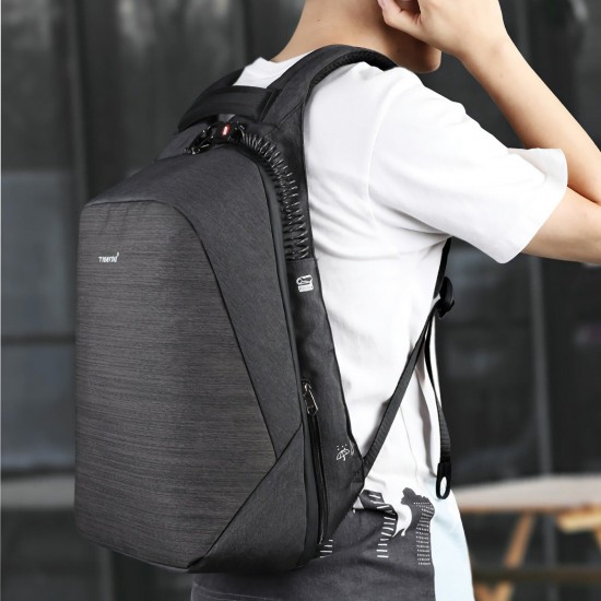 15.6 inch Laptop Bag with USB Charging Port School Leisure Waterproof Anti-theft Notebook Tablet