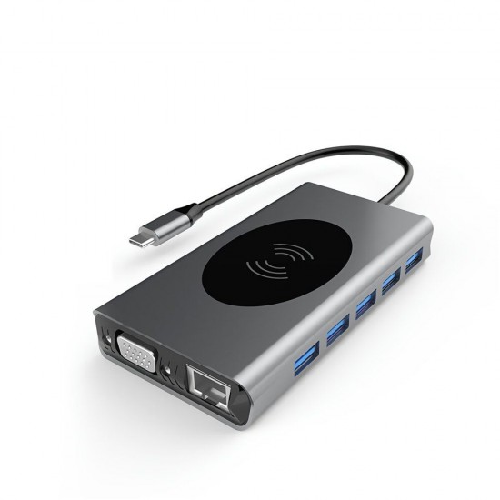 13 in 1 USB Hub Type-C to HD Converter USB 3.0 Hi-Speed TF SD Card Reader Multifunctional Hub Adapter 13 in 1 USB Hub Type-C to HD Converter USB 3.0 Hi-Speed TF SD Card Reader Multifunctional Hub Adapter
