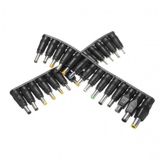 34pcs Universal Laptop Notebook Input DC Plug Set Jack Tips Without AC Adapter