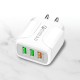 5V/2.1A Laptop Charger 3USB Quick Charger Fast Charger Travel Charger