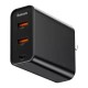 60W 2 USB Port PD Power Adapter Fast Charging Wall Travel Charger for Phone Laptop Tablet CN Standard EU Plug 60W 2 USB Port PD Power Adapter Fast Charging Wall Travel Charger for Phone Laptop Tablet CN Standard EU Plug