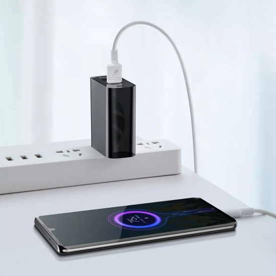 60W 2 USB Port PD Power Adapter Fast Charging Wall Travel Charger for Phone Laptop Tablet CN Standard EU Plug 60W 2 USB Port PD Power Adapter Fast Charging Wall Travel Charger for Phone Laptop Tablet CN Standard EU Plug