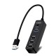 Laptop Docking Station USB3.0 to 3*USB 2.0 1*USB 3.0 Hub Adapter 5GBit/s Gigabit Ethernet for PC Laptop with No Need Driver