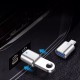 USB3.0 to type-C Adapter Converter Connector Aluminum Alloy with Breathing Lamp for Vehicle Mobile Phone