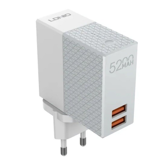 PA606 5200mAh Powe Bank+Travel Adapter DC 2A 2 USB Port For Laptop Mobile Phone Tablet Notebook Power Adapter Charger