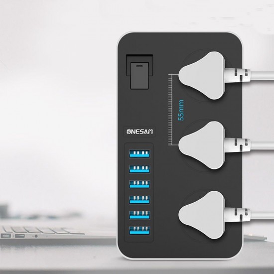 2500W Power Socket Extension Power Strip Surge Protection Charger 3.1A 6 USB Charger Adapter 3 AC Outlet Portable Splitter For Laptop Desk 2500W Power Socket Extension Power Strip Surge Protection Charger 3.1A 6 USB Charger Adapter 3 AC Outlet Portable Splitter For Laptop Desk