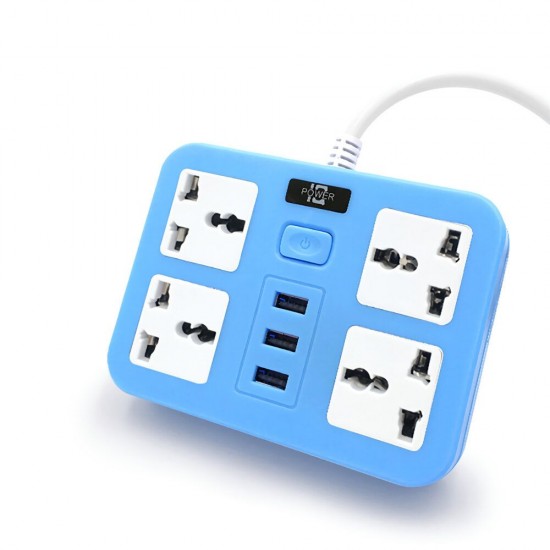 Power Socket 3 Outlet 4 USB Ports Hub Multi Portable Electrical Power Strip Plugs Adaptorfor Home Office Power Socket 3 Outlet 4 USB Ports Hub Multi Portable Electrical Power Strip Plugs Adaptorfor Home Office