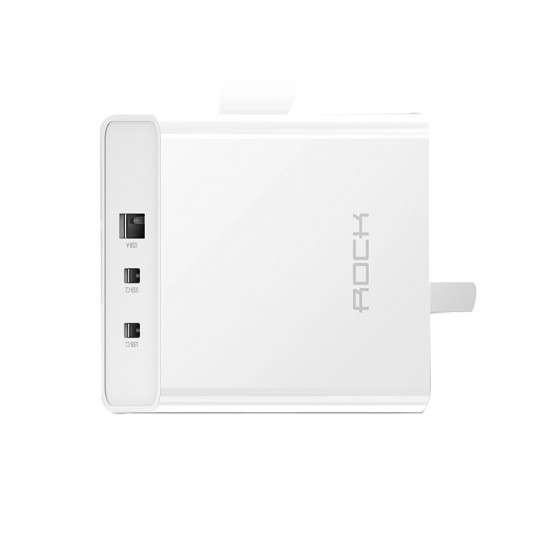 T31 65W GaN PD Fast Charger Mini Adapter High Power Dual Type C+USB Port Smart Output Portable Wall Charger