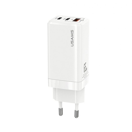 T33 65W GaN Fast Charger Mini USB Power Adapter USBC 3 Port Wall Charger EU Plug for Notebook Tablet Switch Mobile Phone T33 65W GaN Fast Charger Mini USB Power Adapter USBC 3 Port Wall Charger EU Plug for Notebook Tablet Switch Mobile Phone