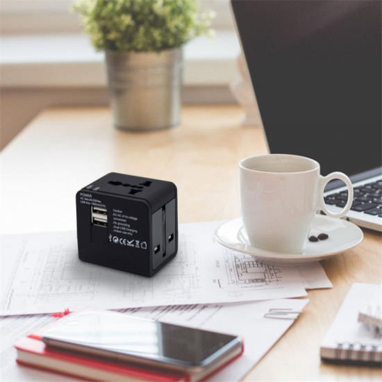 TR-148 Universal International Power Plug USB 2.1A Adapter Wall AC Adapter Worldwide Travel Power Plug Conversion Socket Dual USB Adapter TR-148 Universal International Power Plug USB 2.1A Adapter Wall AC Adapter Worldwide Travel Power Plug Conversion Socket Dual USB Adapter